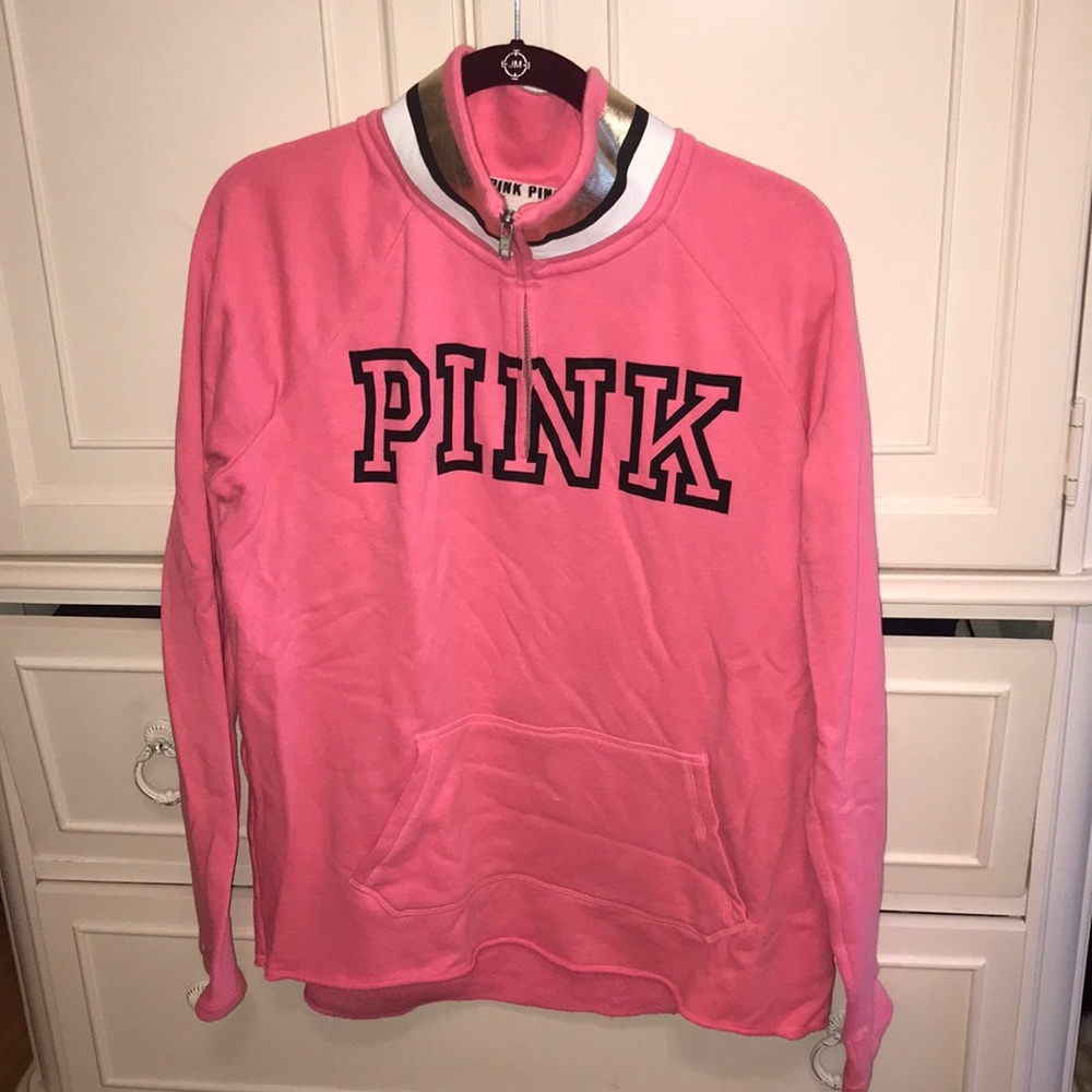 Love Pink 1/4 zip sweatshirt